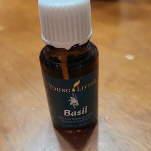 Young Living Basil Oil in Amber Bottle